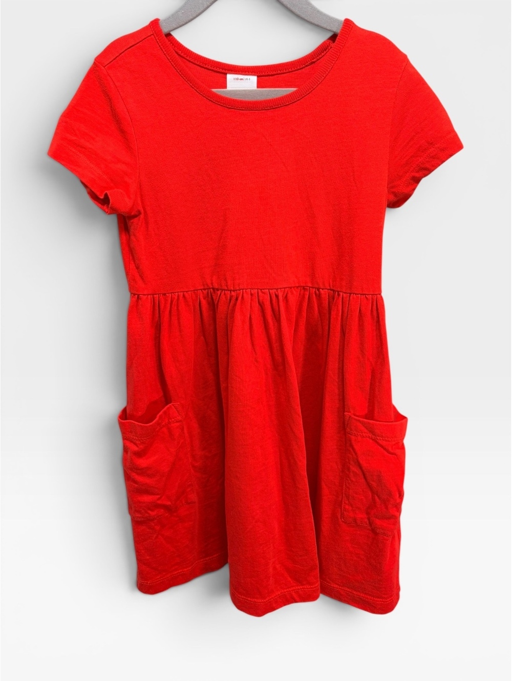 Hanna Andersson Red Short Sleeve Playground Dress with Pockets – Size 5  EUC
